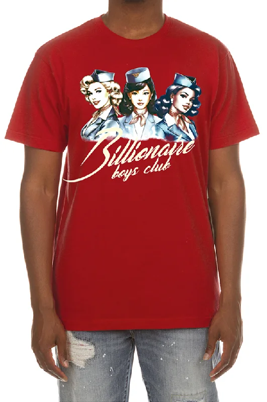 Men's short-sleeve deep old-weathered shirt-Billionaire Boys Club BB Take Flight SS Tee