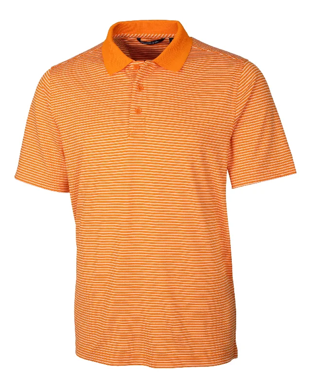 Men's short-sleeve muted fresh-modern-vibrant-rare-gold top-Cutter & Buck Forge Tonal Stripe Stretch Mens Polo Shirt