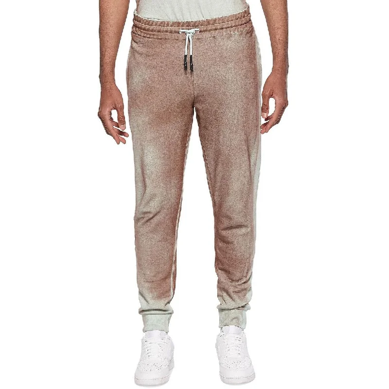 men's relaxed beach brown pants-Eleven Paris Men's Sweatpant Workout Jogger Pants Beige Size Medium