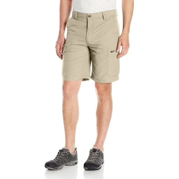 men's high-waisted camping white pants-G.H. Bass & Co. Men's Explorer Cargo Short - Plaza Taupe, 42W - Brown - 42