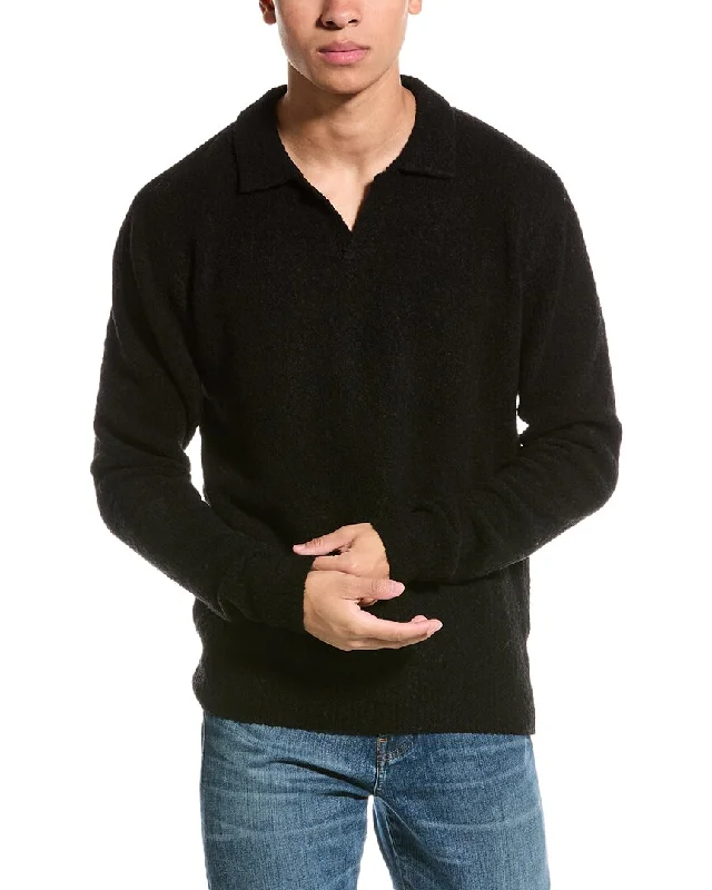 Men's short-sleeve modern mountaineering top-Kier+J Wool-Blend Polo Sweater