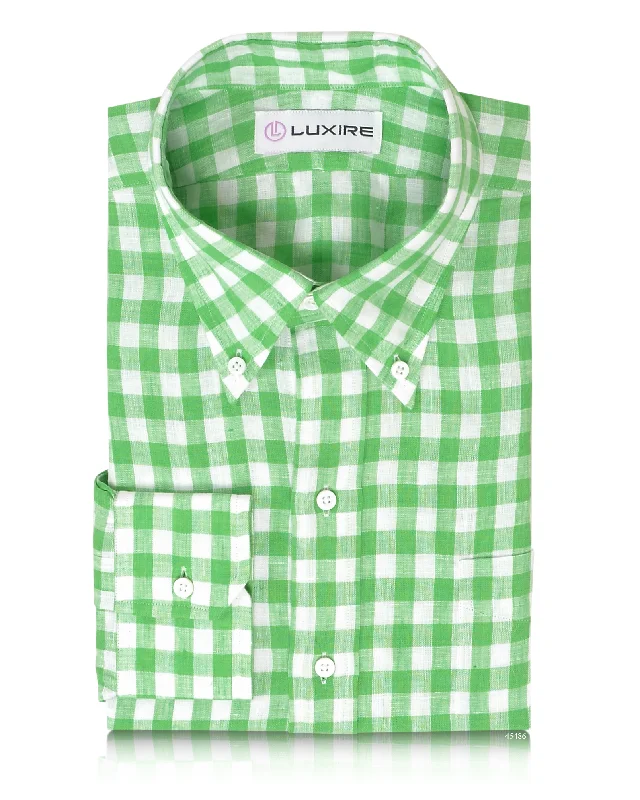 Linen:Spring Green White Gingham