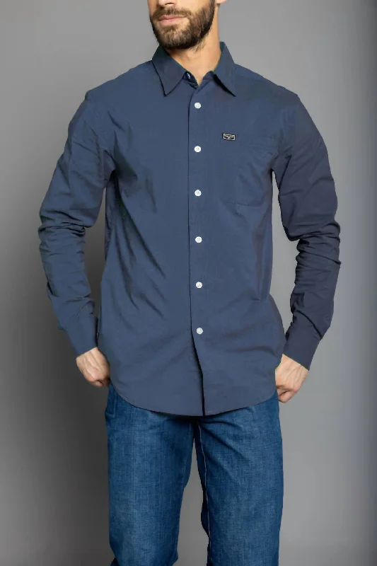 Linville Long Sleeve Shirt In Dark Blue