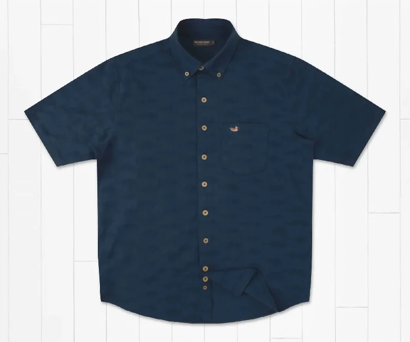 Men's Pescado Linen Shirt In Navy