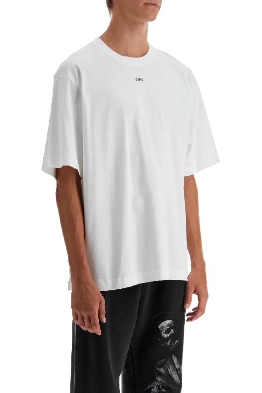 Men's short-sleeve bright deep-old-weathered tee-Off-White Oversized Crewneck