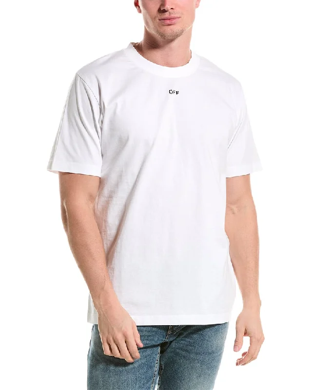 Men's short-sleeve deep true-aqua top-Off-White T-Shirt