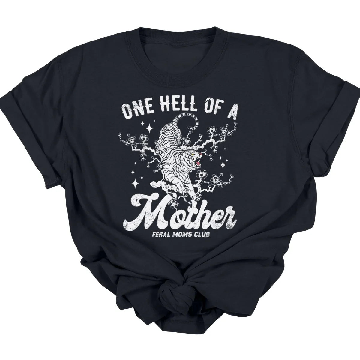 Men's short-sleeve rugged free-red tee-One Hell Of A Mother Tee  *MADE TO ORDER*