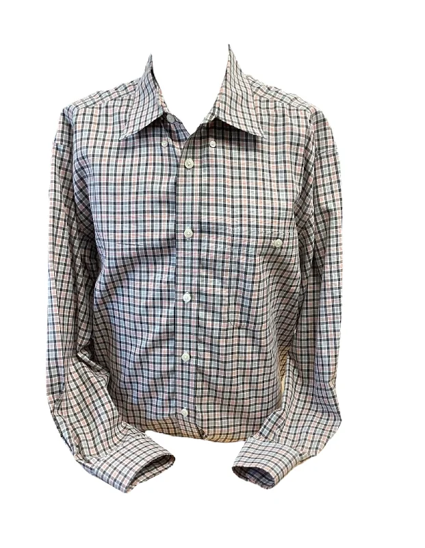 Orvis Mens Longsleeve Shirt Checkered Pattern XL