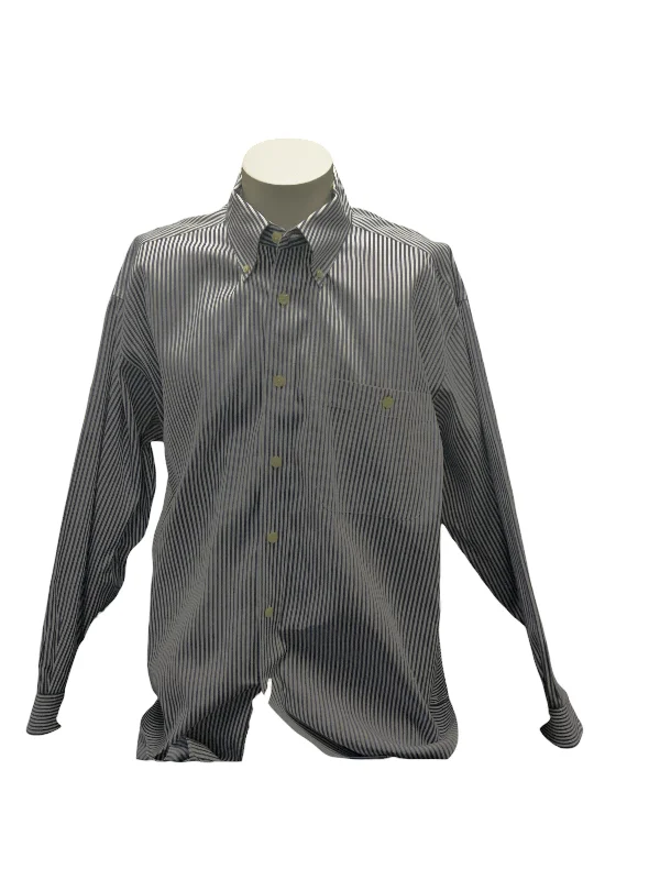 Orvis Men's Shirt Blue Stripe XL