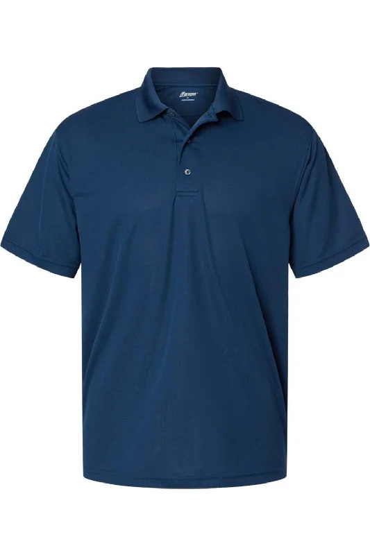 Men's short-sleeve rich sporty-vented shirt-Paragon Saratoga Performance Mini Mesh Polo