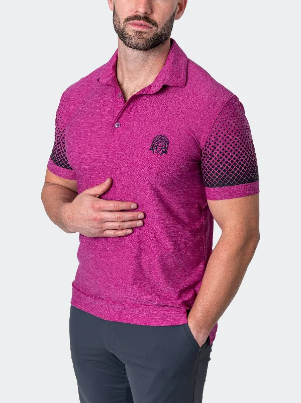 Men's short-sleeve deep classic-muted-soccer shirt-Polo MozartStretch Pink