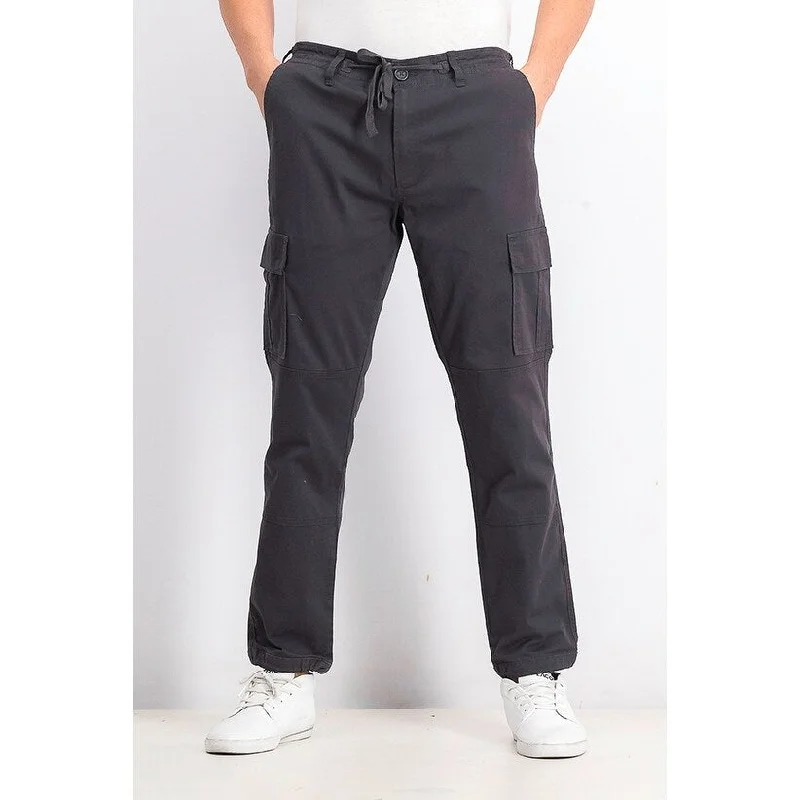 men's high-waisted camping beige pants-Sun + Stone Men's Whitford Hybrid Joggers Black Size 34X32