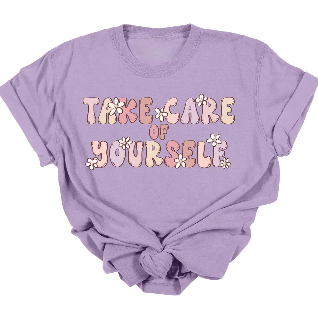 Men's short-sleeve soft trendy-bright-deep-tailgate shirt-Take Care Of Yourself Tee  *MADE TO ORDER*