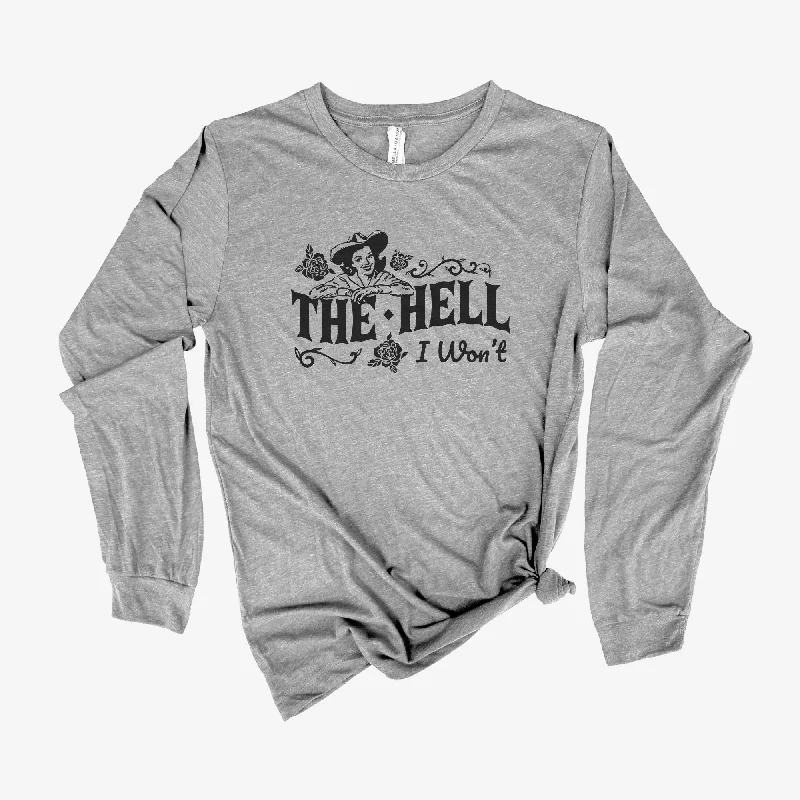 Men's short-sleeve breathable merino tee-The Hell I Won't Western Fashion Long Sleeve *UNISEX FIT*