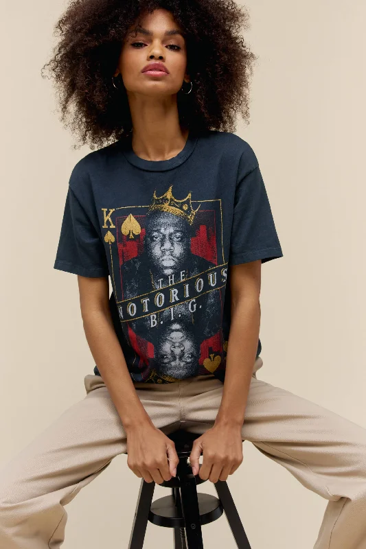 Men's short-sleeve rugged dull-cream top-The Notorious B.I.G. King of Spades Weekend Tee