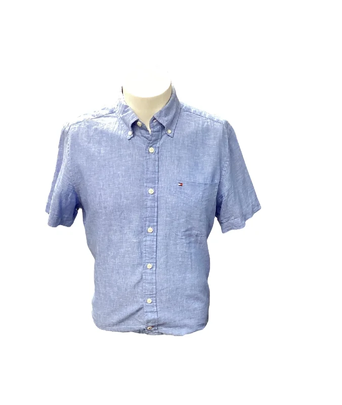 Tommy Men's Linen Blue Shirt L