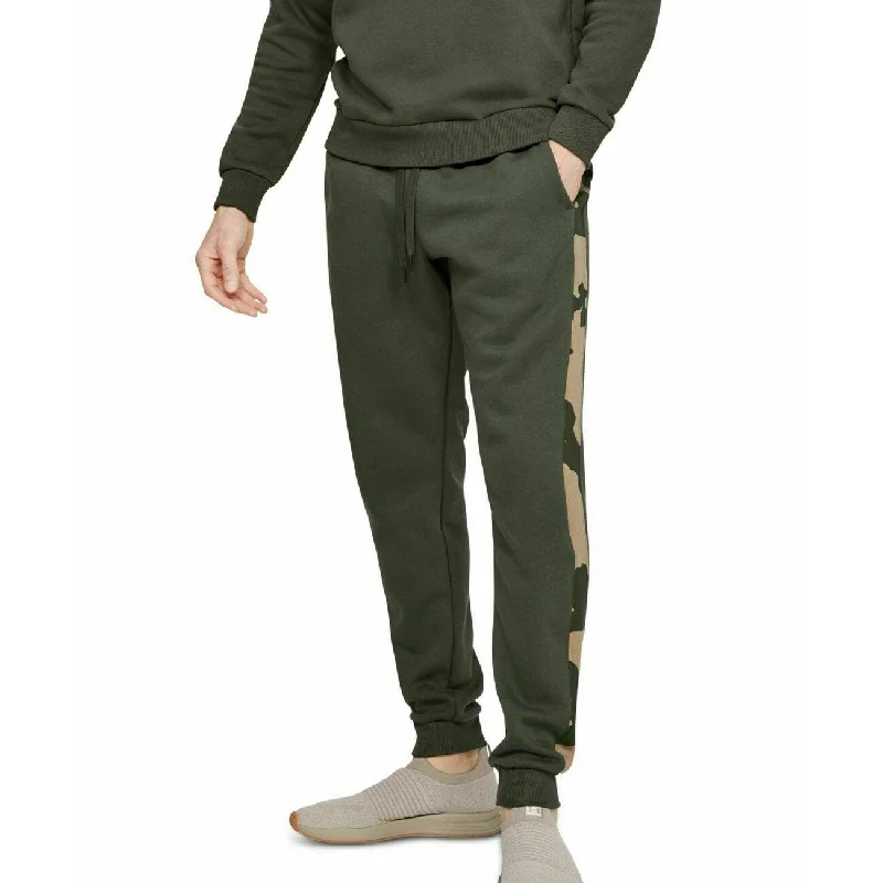 men's athletic gym beige pants-Under Armour Men's Rival Fleece Jogger Pants Med Green Size X-Large - Xlarge