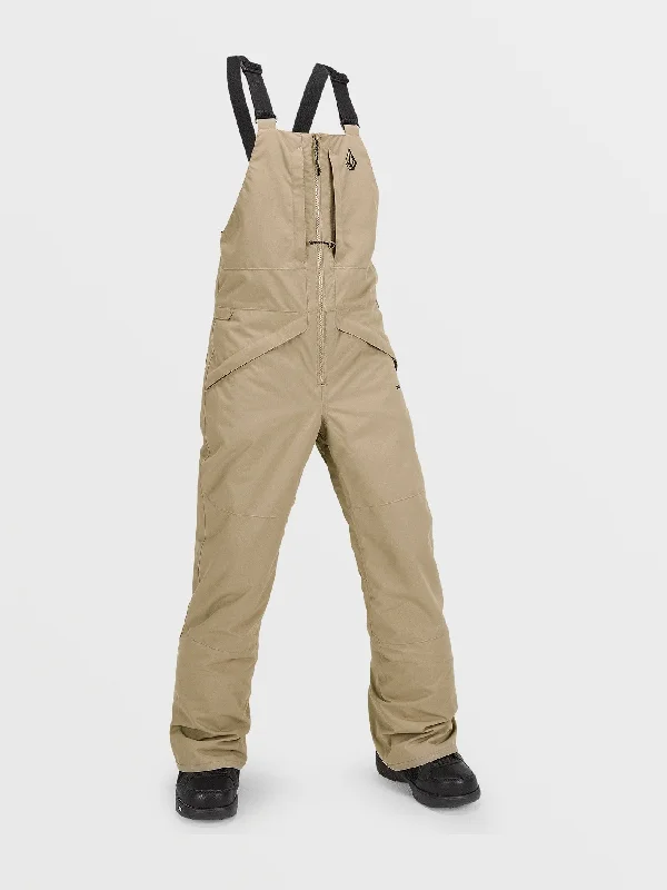 men's stretch office olive pants-Kids Barkley Insulated Bib Overalls - Dark Khaki