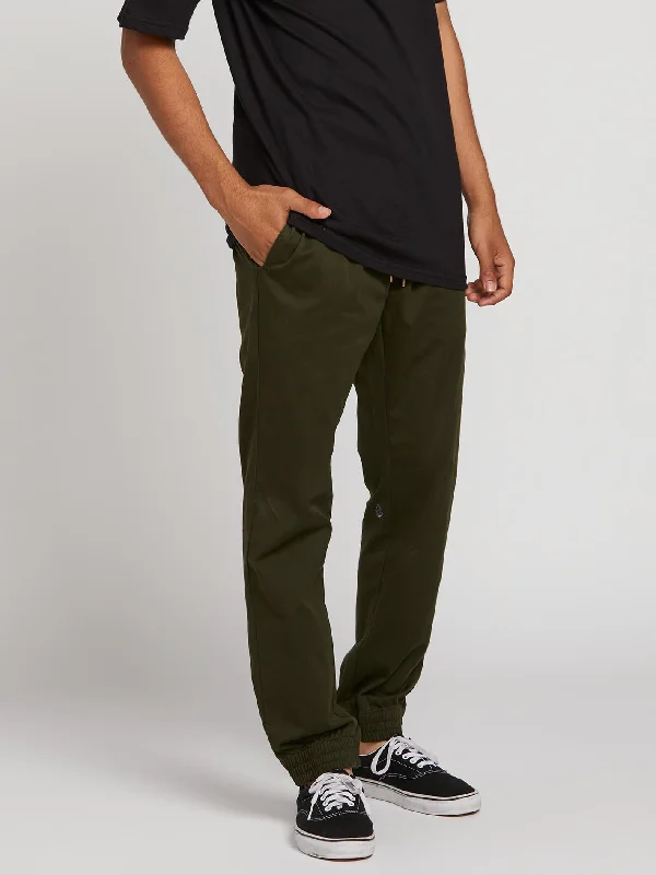 men's relaxed formal dinner green pants-Frickin Slim Jogger Pants - Dark Green