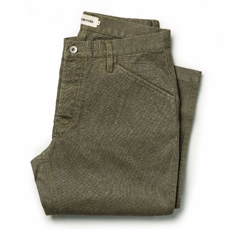 men's pleated travel brown pants-The Camp Pant in Stone Boss Duck