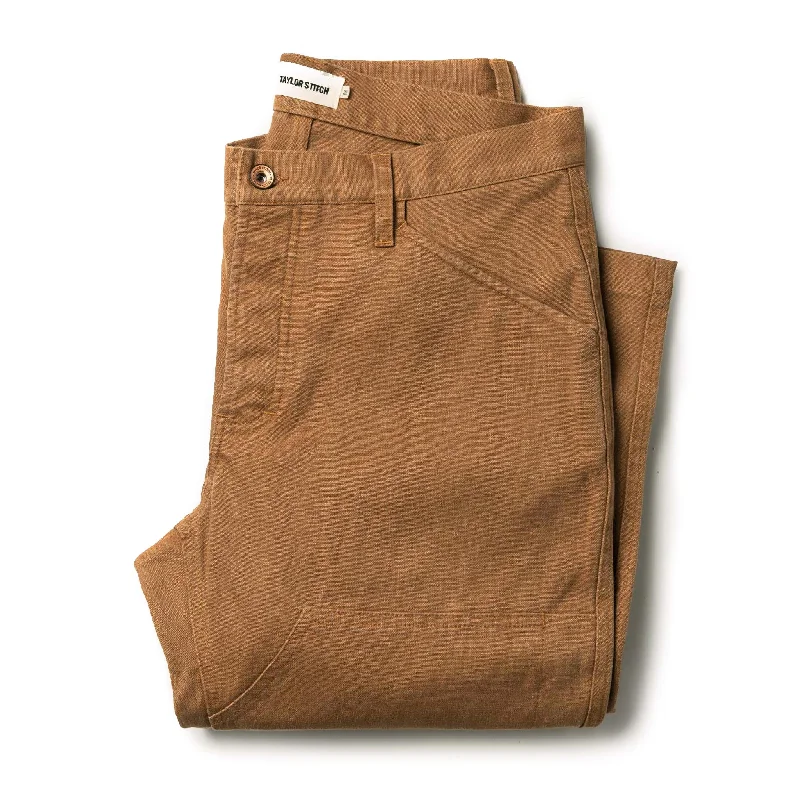 men's stretch office navy pants-The Chore Pant in Tobacco Boss Duck