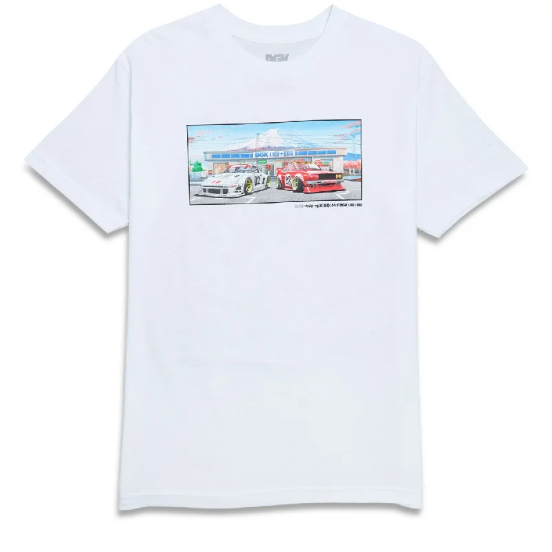 Men's short-sleeve fresh modern-vibrant-fair-trade-jute shirt-DGK x Kaido House Konbini T-Shirt - White