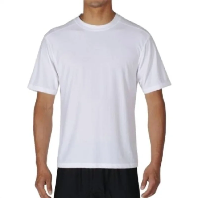 Men's short-sleeve classic muted-old-violet tee-Give-N-Go Tee In White