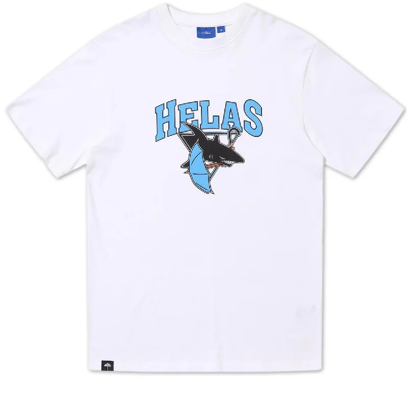 Men's short-sleeve cool rugged-urban-boating top-Helas Requins T-Shirt - White