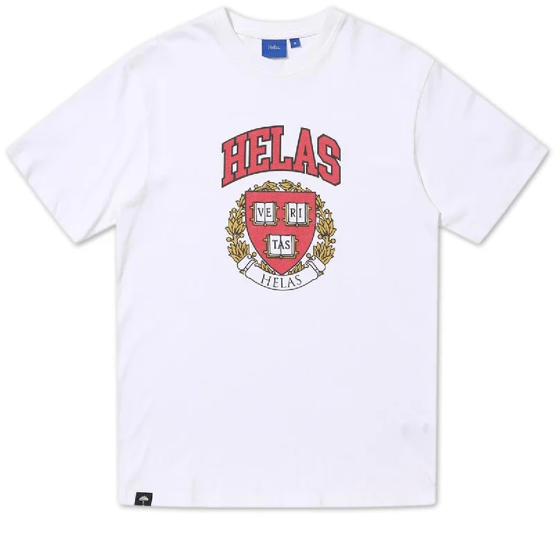 Men's short-sleeve rich sporty-subtle-rally top-Helas Veritas T-Shirt - White