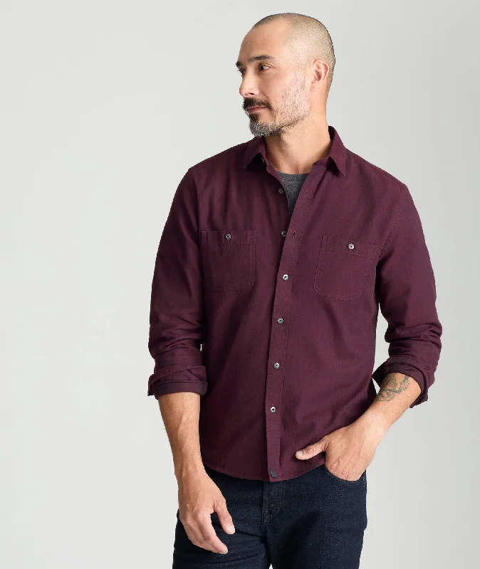 men's tapered workday gray pants-Flannel Hemsworth Shirt - FINAL SALE