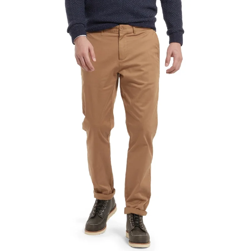 men's straight leg commute blue pants-Jesse Stretch Chino Pants (Slim Fit) - British Tan