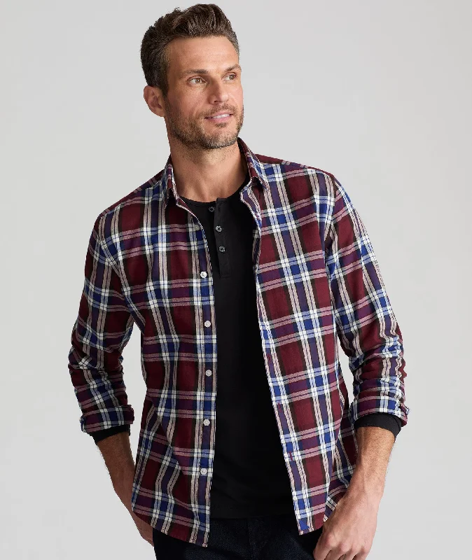 men's high-waisted camping white pants-Flannel Larsen Shirt - FINAL SALE