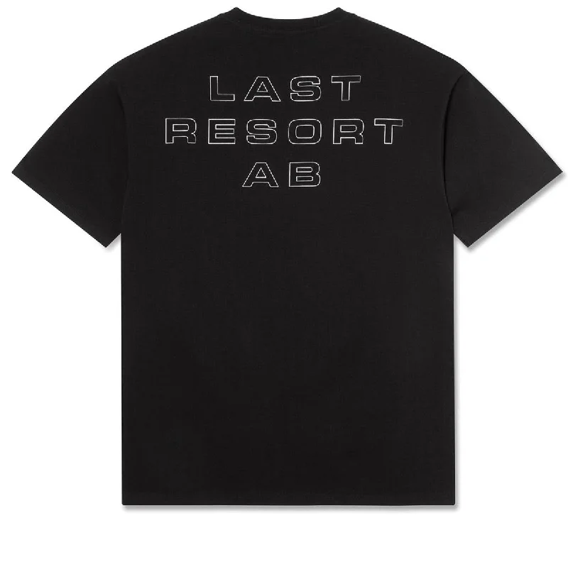 Men's short-sleeve sporty subtle-soft-pure-monochrome shirt-Last Resort AB Eurostyle T-Shirt - Black/White