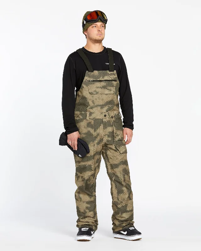 men's wide-leg vacation gray pants-Mens Roan Bib Overalls - Camouflage