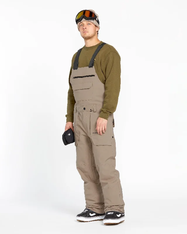 men's waterproof hiking olive pants-Mens Roan Bib Overalls - Chestnut Brown